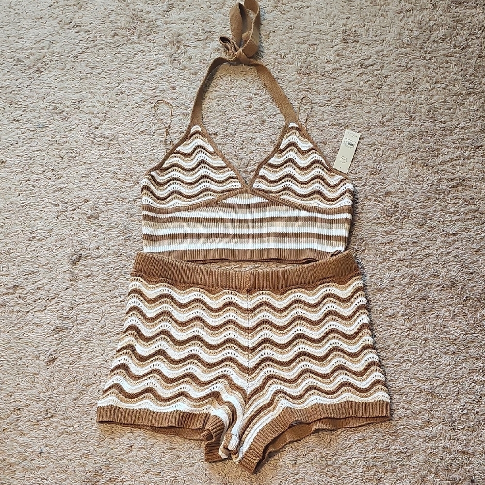 No Boundaries Brown and White Women Shorts